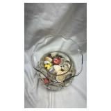 Clear Glass Vase with Seashell Collection