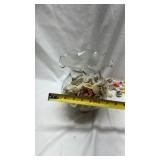 Clear Glass Vase with Seashell Collection