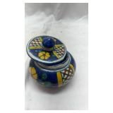 Hand-Painted Mexican Pottery Trinket Box