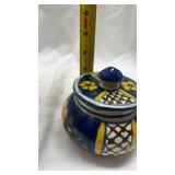 Hand-Painted Mexican Pottery Trinket Box