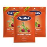 DenTek Kids Fun Flossers, Removes Food & Plaque, 75 Count, 3 Pack