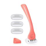 Billie Razors for Women Shave Kit Womens Razor + 4 x 5-Blade Razor Refills + Magnetic Holder Coral