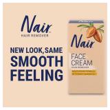 Nair Hair Remover Moisturizing Face Cream, with Sweet Almond Oil, 2OZ