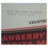 12 pack Tres Agaves Organic Strawberry Margarita Mix, 33.8oz bottles