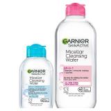 Garnier Micellar Cleansing Water, For All Skin Types, 13.5 fl oz + Micellar Cleansing Water, For Waterproof Makeup, 3.4 fl oz