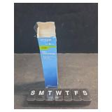 Amazon Basic Care Weekly (7-Day) Pill Organizer, Vitamin Planner, And Medicine Box, Medium Compartments, Black