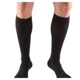 Truform 15-20 mmHg Compression Stockings for Men and Women, Knee High Length, Closed Toe, Black, X-Large