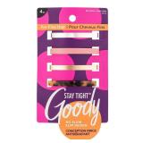 Goody Stay Tight Fine Hair Barrettes, 4 Ct, Assorted Colors, SlideProof Flat Clips, Comfortable & Versatile Styling Accessories for Women, Men, Boys & Girls, Clips for All Hair Types, Color Will Vary