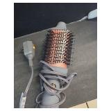 Hairitage Volumizing One Step Blow Dry Brush + Hair Dryer for Curling + Straightening - Ceramic Tourmaline Blowout Brush + Volumizer - Hair Styler for Smooth Shiny, Frizz-Free Styles - Matte Grey