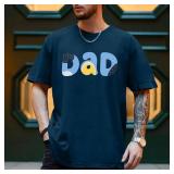 JINTING Dog Dad Shirts T-Shirt Casual Letter Graphic Top Tees, Medium