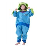 XIECGGYZE Kids Animal Onesie,Snug Fit Flannel Cosplay Costume Pajamas Sleepwear, 12/14, Three-eyed