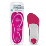 Comfort Zone Tri-Balance Gel Orthotic Insoles for Women, Non-Slip & Cushioned, Fits Well with Heel & Ball of Foot Supports, 3/4 Length Arch Support Inserts for Women, Sizes 6-10, 1 Pair