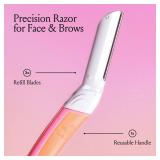 Billie - Dermaplane Starter Kit - Reusable Handle + 3 Refill Blades - Remove Facial Hair + Perfectly Shape Brows - Dermatologist-Approved - Malibu