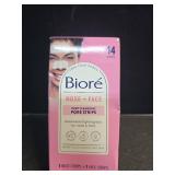 Biore Nose+Face Blackhead Remover Strips, Deep Cleansing Strips for Nose, Chin, or Forehead, Instant Blackhead Removal and Pore Unclogging, Oil-free, Non-Comedogenic Use, 14 Count