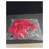 AnloveKiss Sexy Underwire Cute Push Up Strappy Embroidered Mesh Sheer Lingerie Set See Through Panty Bra (Red, M)