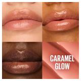 MAYBELLINE Lifter Glaze Oil Balm with Hyaluronic Acid and Hydrating Oil Blend, Lip Balm with 24HRs of Smooth, Moisturizing Shine, Caramel Glow (Sheer Light Brown Nude)