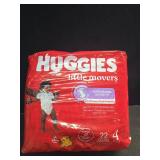 Huggies Size 4 Diapers, Little Movers Baby Diapers, Size 4 (22-37 lbs), 22 count