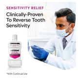 Listerine Clinical Solutions Sensitive Teeth Alcohol Free Mouthwash, Fresh Breath Dental Mouthwash Provides Protection & Relief from Tooth Sensitivity Pain, Daily Fresh Mint Oral Rinse, 500 mL