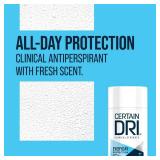 Certain Dri Everyday-Strength Clinical Antiperspirant - 72-Hour Sweat Protection for Hyperhidrosis - Doctor-Recommended - Travel-Friendly - Fresh Scent - 2.6 oz