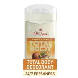 Old Spice Whole Body Deodorant Stick for Men, Aluminum Free, Vanilla + Shea Scent, 24/7 Odor Protection, 24/7 Lasting Freshness, Dermatologist Tested, Gentle on Skin, Safe to Use All Over, 3.0 oz