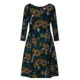 Tanst Sky Tunic Dresses for Women with Pockets, Baggy Fall Maternity Dress Basic Half Sleeve Midi Shift Decent Business Casual Clothing Fashionable Vacation Holiday Sundress Green Sunflower X-Large