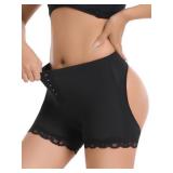Dulchany Butt Lifting Panties Booty Lifter Underwear for Women Adjustable Hip Enhancer Control Butt Lift Shapewear Shorts Black, Small
