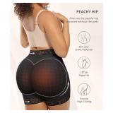 FeelinGirl Butt Lifter Shorts Tummy Control Panty Mid-Rise Butt Enhancer Shapewear Black XL