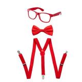 Dress Up America Bow Tie and Suspenders Set - Bow, Glasses & Suspenders for Boys and Girls, Party Accessories Adults & Kids