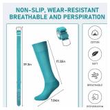 Zhanmai Baseball Belt and Socks Combo Adjustable Softball Socks and Elastic Waist Belt for Youth Boys Girls, Adult(Teal,Youth)