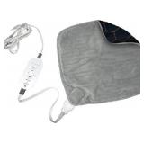 Calming Heat - Charcoal + Copper Infused Massaging Heated Contour Pad - Gray