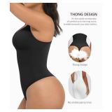 FeelinGirl Shapewear for Women Tummy Control Bodysuits Seamless Shapewear Bodysuit Thong Body Suit Going Out M-L