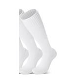 FPAKDH 1 Pair Kids Soccer Socks for 7-13 Years Old Breathable Sports Training Socks for Girls Boys Football Socks White