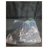 Blooming Jelly Womens Bikini Set Ruffle Two Piece Bandeau Bathing Suits Black Mid Rise Cheeky High Cut Eyelet Swimsuit (XL)