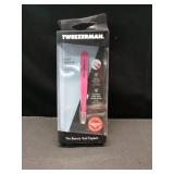 Tweezerman Stainless Steel Slant Tweezer - Eyebrow Tweezers for Women and Men (Neon Pink)
