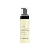 philosophy purity made simple pore purifying foaming facial cleanser - with papaya enzyme & glycolic acid - face wash removes dirt and impurities from pores - 5 fl oz
