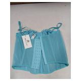 Aenlley Lace Bustier Corset Top Blue Medium