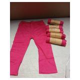 Girls Pink Cotton Capri Leggings 6 Pack Size 10 Youth