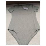 Gray Cotton Bodysuit Size L