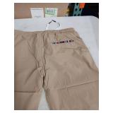 Khaki Athletic Pants with Southwestern Trim-2XL