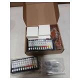 Watersay 6 Set Mini Travel Watercolor Palette Set Pocket Artist Watercolor Travel Kit with Wooden Grid Palette Box Sketchbook Brush Pens Paints Clips Small Painting Art Kit for Painters Artists