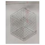 White Metal Closet Organizer Storage Basket