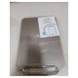 Stainless Steel Cutting Board Double Sided Steel Food Grade PP, Large Chopping Board for Meat and Kitchen, Non-Slip 16 x 11