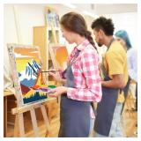 Zhanmai 88 Pcs 8 x 10 Inch Pre Drawn Canvas for Painting Kit Pre Stretched Canvas for Sip and Paint Party Favor Coloring DIY Virtual Party Birthday Gifts Adult