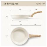 CAROTE Non Stick Frying Pans,Nonstick Granite Skillet Omelet Pans, Stone Cookware Chef