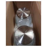 Beverage Dispenser Set with Stand - 1898 Style 1 Gallon Each Glass Containers