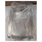 16" Roasting Pan with Rack,  P&P CHEF Stainless Steel Roaster Lasagna Pan with Cooling Flat & V-shaped Baking Rack, Dishwasher & Oven Safe