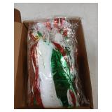 3P Red Green White Foil Fringe Metallic Tassel Streamers Banner Tassel Garland for Parade Floats, Graduation, Wedding, Birthday, Halloween, Christmas, Mexican Italian Birthday Party Decorations