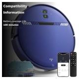 Robot Vacuum and Mop Combo, Automatic Vacuum and Mop 2 in 1 Robot Cleaner with Schedule, WiFi/App/Voice, Water Tank and Dustbin, Self-Charging, Slim, Ideal for Pet Hair, Hard Floor, Carpet (Pre Owned)