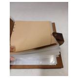 Photo Album 4x6 300 Photos, Genuine Leather Photo Albums with Writing Space with 40 Writing Paper, Family Wedding Travel Kids Graduation Ultrasound Baby Picture Album Scrapbook, Christmas gifts, Brown