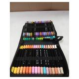 Tongfushop 72 Colors Acrylic Paint Markers, Dual Fine & Brush Tip Paint Pens, No Bleed for DIY Crafts, Rock Painting, Canvas, Wood, Glass, Ceramic, Art Supplies Kit with Case for Artists, Adults, Kids